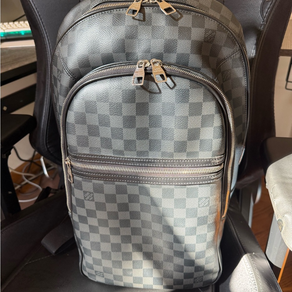 Louis Vuitton Graphite Checkered Backpack